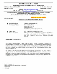PR TECH DOCS FL18622 R2 AE 4 INCH GRAMATICA SIPS INTERNATION EVALUATION FBC 2014 FPA
