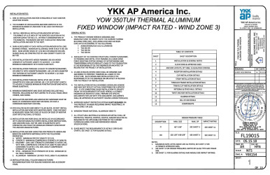 PR Instl Docs FL19015 R2 II YKK154 SS 2018-08-13