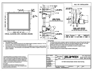 PR Instl Docs FL19220 R1 II W-4500 Clad Awning 60x48 NF Install