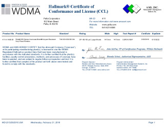 PR CERTIFICATE FL19252 R0 C CAC CCL - 411-H-1408.59