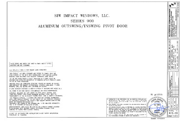 PR Instl Docs FL19753 R2 II SS - SIW 900 PIVOT DOOR (LMI)-2017 DWG W16-09