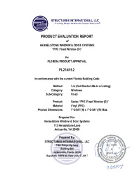 PR TECH DOCS FL21415 R2 AE 16079-02 PVC FIXED WINDOW  - EVALUATION REPORT