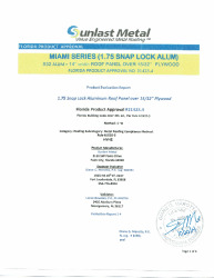 PR TECH DOCS FL21423 R1 AE FL21423.4-SS-MIAMI SERIES SNAP LOCK 1.75 ALUM  0.032  COMPLETE WITH DETAILS