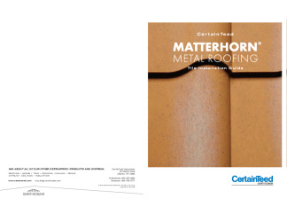 PR Instl Docs FL21470 R1 II MATTERHORN METAL ROOFING - Tile Installation Guide