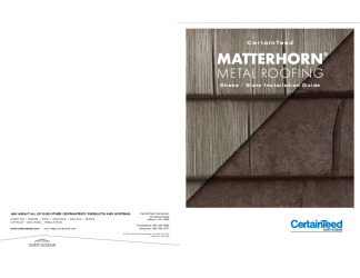 PR Instl Docs FL21470 R2 II MATTERHORN METAL ROOFING - Shake-Slate Installation Guide
