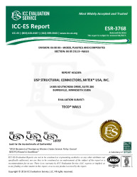 PR TECH DOCS FL22053 R1 AE ESR-3768  TECO NAILS  2015 IBC