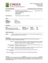 PR Instl Docs FL22259 R1 II OCR17002.1 2017 FBC Eval Report PeakPly Syn Underlayment final