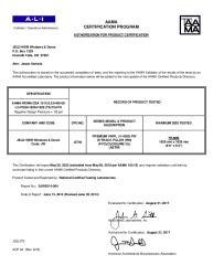 PR CERTIFICATE FL22281 R2 C CAC LC-PG50-72X72 DP-55 NEW