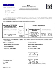 PR CERTIFICATE FL22292 R1 C CAC XO R-PG50-71.5X79.5 WZ2 IMP