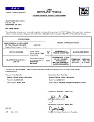 PR CERTIFICATE FL22368 R1 C CAC XO LC PG50 72X60 DP-55 WZ2