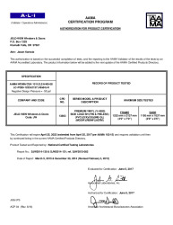 PR CERTIFICATE FL22373 R1 C CAC JELD-WEN - PREMIUM VINYL SH S-L (FIN  FINLESS) (3)   JUNE 2017 (EXT 5)