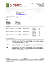 PR INSTL DOCS FL22409 R1 II ACP17001.1 2017 FBC EVAL REPORT UNDERLAYMENTS FINAL