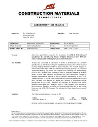 PR Instl Docs FL22853 R2 II GAPR-029-02-01 Report - ASTM D 1970 for TileGuard HT