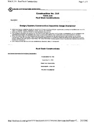 PR INSTL DOCS FL23093 R0 II INSTALLATION INSTRUCTIONS UL 216 CONSTRUCTION NO.