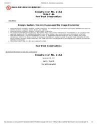 PR Instl Docs FL25796 R0 II UL Construction No 214A 032 x 16 ZIP-RIB over metal deck