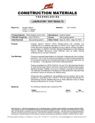 PR TECH DOCS FL25974 R0 TR CX-L CROSSOVER GGI-176-02-01 REPORT REV 2- ASTM D 226 AND D 1970 PARTIAL FOR SYNTHETIC UNDERLAYMENT
