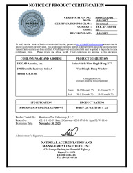 PR CERTIFICATE FL26492 R1 C CAC NI009520.03-R1 - STYLE VIEW NT - SH