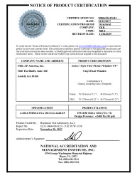 PR CERTIFICATE FL26493 R1 C CAC NI006554.05-R1 - STYLE VIEW NT - FIXED