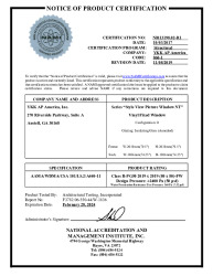 PR CERTIFICATE FL26493 R1 C CAC NI013198.02-R1 - STYLE VIEW NT - FIXED