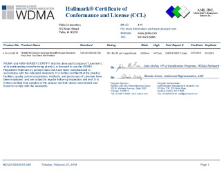 PR CERTIFICATE FL26507 R0 C CAC CCL - 411-H-1428.36 96X58 ARCHTOPDIRECTSETFIXED