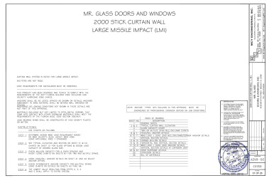 PR Instl Docs FL26946 R0 II 04.24.18 2000 Stick Curtain Wall-Anne SS