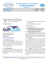 PR Instl Docs FL28111 R1 II 10108-002-GulfCoast-GulfLoc-CertRepRev1