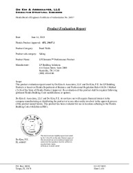 PR Instl Docs FL29457 R0 II Evaluation Report of LP Elements rev