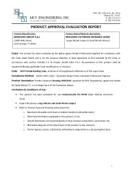 PR TECH DOCS FL29498 R0 AE EVALUATION REPORT - SS
