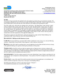 PR CERTIFICATE FL33121 R0 C CAC TREMPROOF 6100 MIAMI-DADE