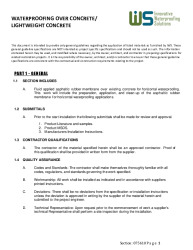 PR Instl Docs FL35123 R0 II IWS CONCRETE-LW APPLICATION