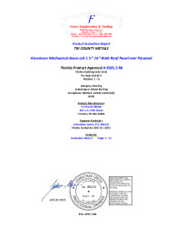 PR Instl Docs FL4595 R8 II Aluminum Mechanical-Seam Lok 1.5 over Plywood HVHZ