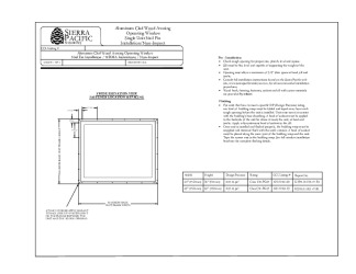 PR INSTL DOCS FL22229 R2 II C-AA2-AWNING NAIL FIN INSTALLATION INSTRUCTIONS