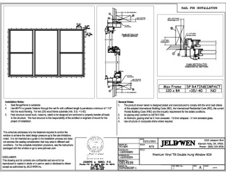 PR Instl Docs FL22286 R6 II D014539 - Premium Vinyl Tilt Double Hung XOX (120x84) Cert Package FBC I...