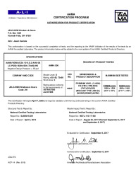 PR CERTIFICATE FL22368 R4 C CAC XO LC-PG50-72X60 DP-55 WZ3 FIN AND FINLESS