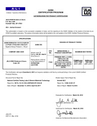PR CERTIFICATE FL22375 R5 C CAC LC-PG50-XXX-108X72 WZ3