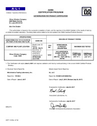 PR CERTIFICATE FL22662 R1 C CAC AAMA APC 3410 AW PG65 HS