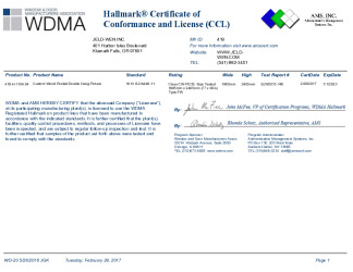 PR CERTIFICATE FL10338 R20 C CAC .21 CCL 419-H-1104.04
