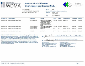 PR CERTIFICATE FL10338 R21 C CAC CCL 419-H-1061