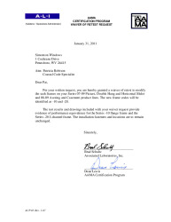 PR CERTIFICATE FL107 R23 C CAC ACP-05 SIM 07-09-10-20 AND 08-09 -10 -20 FRAME 01-31-11