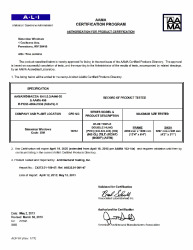 PR CERTIFICATE FL5167 R28 C CAC 07-09 DH TRIPLE 160X76 R PG50