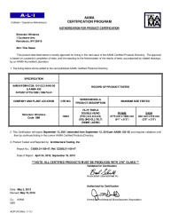 PR CERTIFICATE FL5167 R29 C CAC 75-75 DH TRIPLE 109X74 R PG50