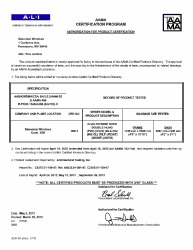 PR CERTIFICATE FL5167 R30 C CAC 07-09 DH W TRANSOM 53X130 R PG50