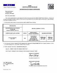 PR CERTIFICATE FL5167 R30 C CAC 43-50 DH AAMA 450 R35 73X111 (EXT.)