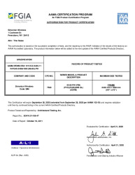 PR CERTIFICATE FL5177 R34 C CAC 43-06 PW 96X63 R45