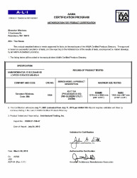 PR CERTIFICATE FL5414 R28 C CAC 43-17 SH (FINLESS) 48X80 R25