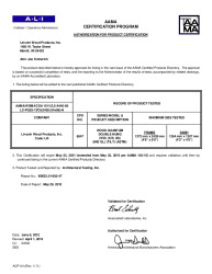 PR CERTIFICATE FL6542 R29 C CAC 54 X 96 WOOD QUANTUM DH