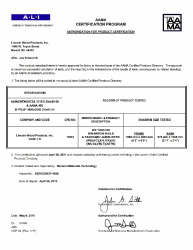 PR CERTIFICATE FL6542 R29 C CAC 32 X 37 WVDH - NARROW RAIL - SJL - MULL