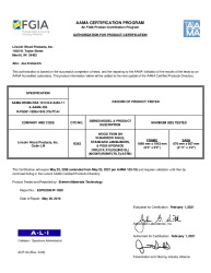 PR CERTIFICATE FL6542 R30 C CAC LINCOLN - WOOD DH TWIN W-N.RS. - STD J.LS - PG50 UPGRADE   FEB. 2021 (EXT.5) 75X77
