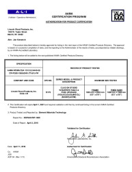 PR CERTIFICATE FL6642 R31 C CAC 72 X 75 CLAD DH STUDIO - NARROW RAIL - PG50