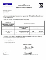 PR CERTIFICATE FL6642 R31 C CAC LINCOLN FIT STUDIO - APC